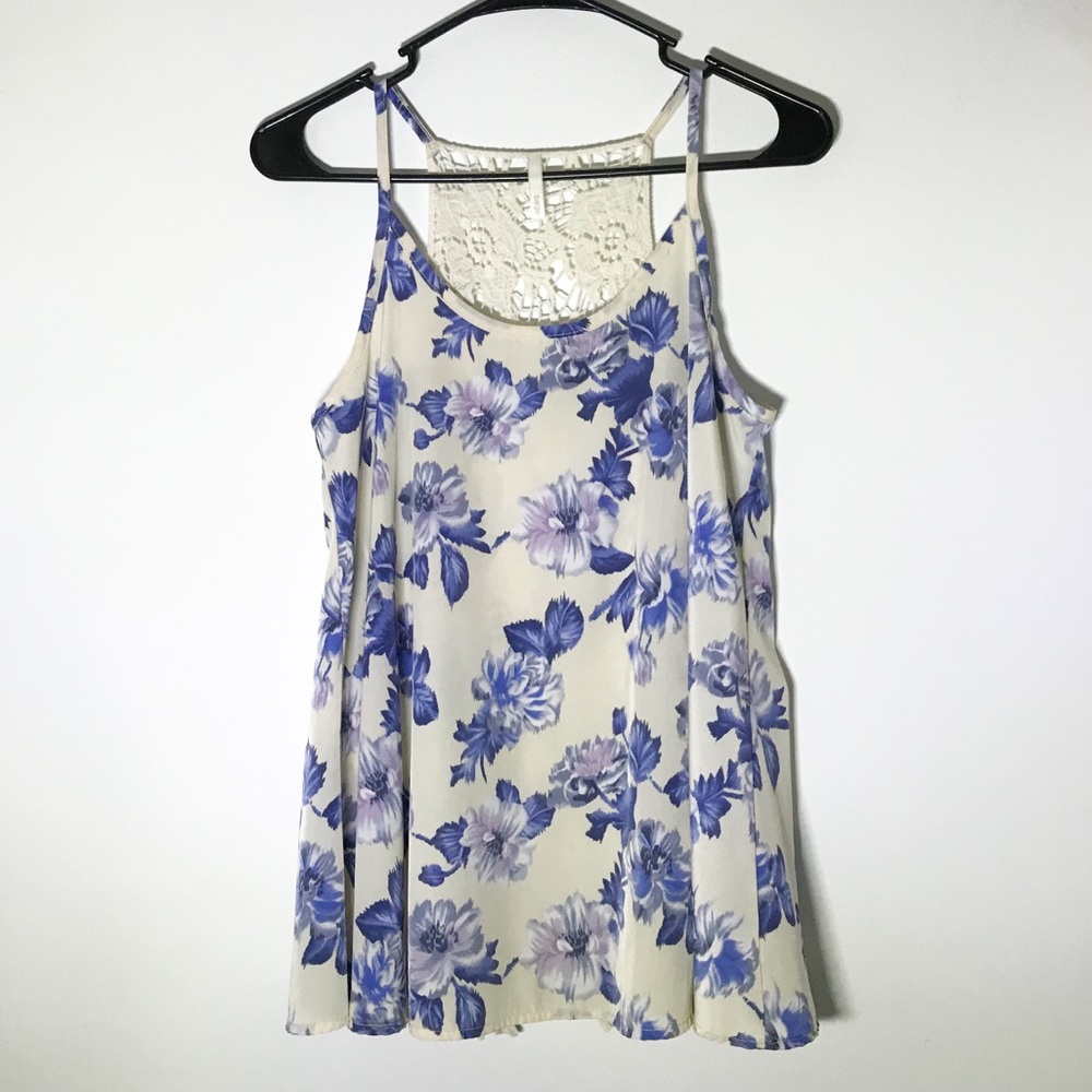 Floral sage spaghetti strap